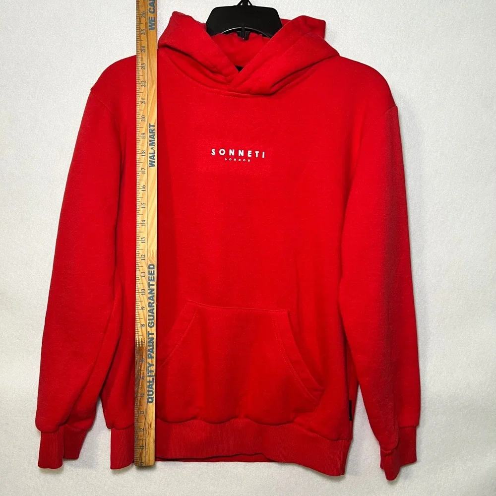 Sonneti London Kids XL Red Minimalist‎ Pullover Hoodie Sweatshirt